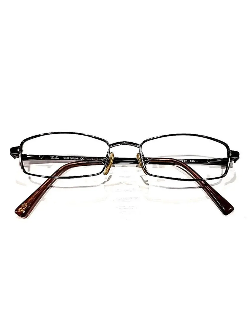Ray Ban RB6096 2511 Brown Metal Rectangle Eyeglasses Frame 49-17 135
